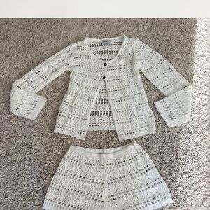 Peppermayo Ivory Crochet Knitwear